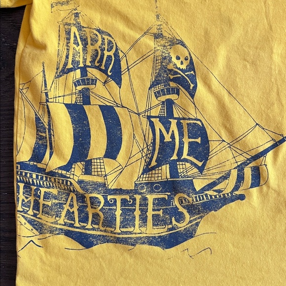 Mini Boden Yellow Pirate Ship T-Shirt, 6-7Y - Picture 2 of 7